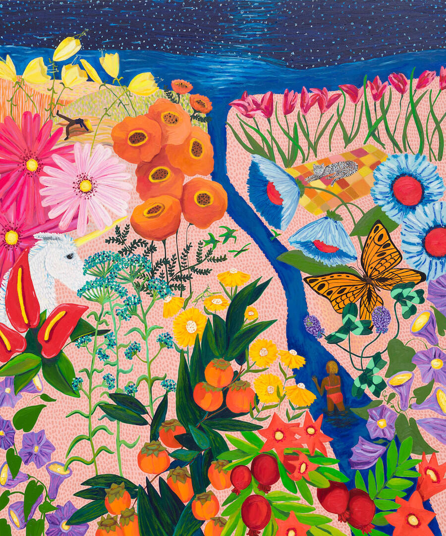 Kelly Lynn Jones Meridian, 2023 Acrylic, Oil and Oil Stick on canvas 60" x 48" (152.4 cm x 121.92 cm) $15,000
